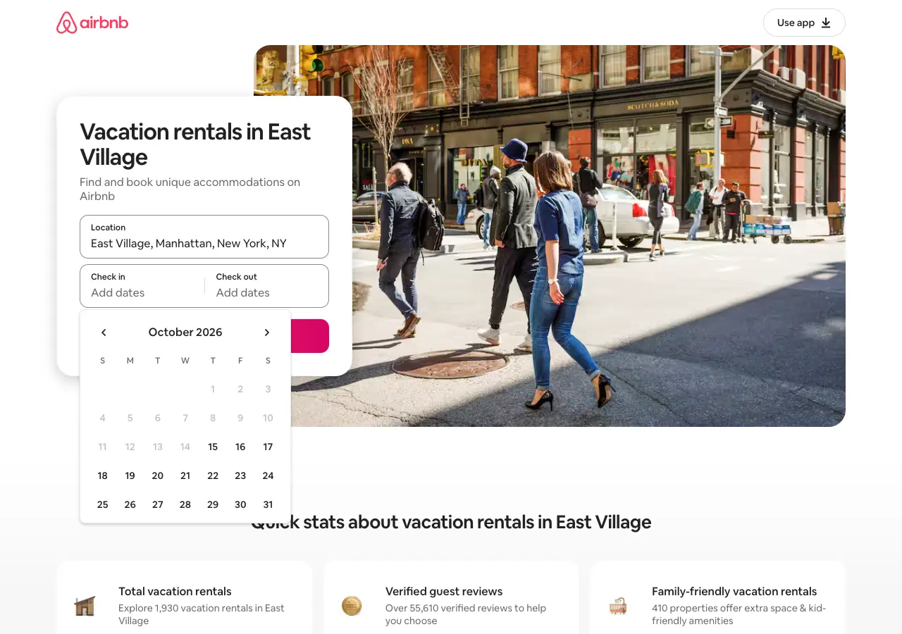 Airbnb, East Village